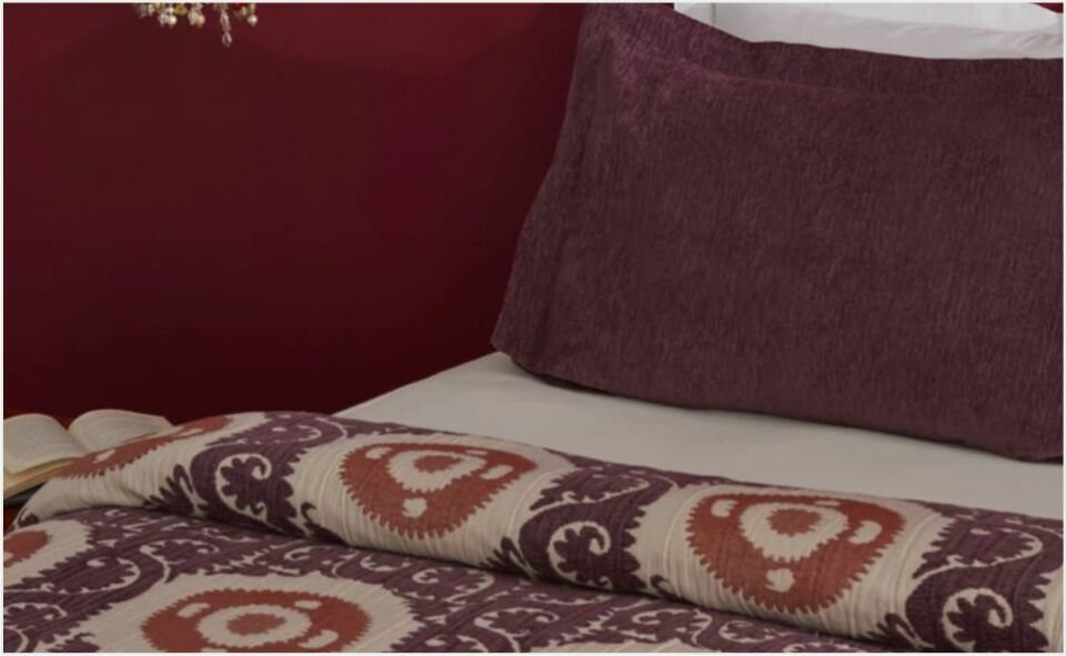 Karaca Home Ruan Çift Kişilik Yatak Örtüsü Seti Mürdüm