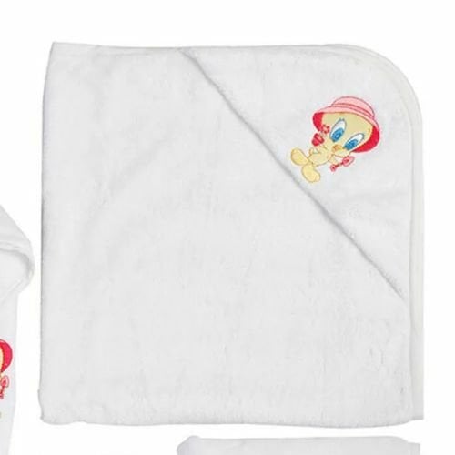 Özdilek Tweety Lisans Nakışlı Bambu Yenidoğan Bebek Bornoz Seti