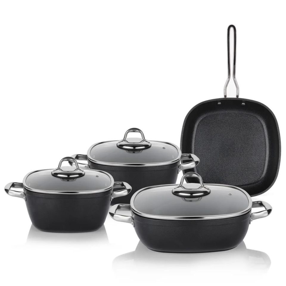 Schafer Gastronomie Master Y.Y.Tencere Seti -İnd-7 Parça-Siyah