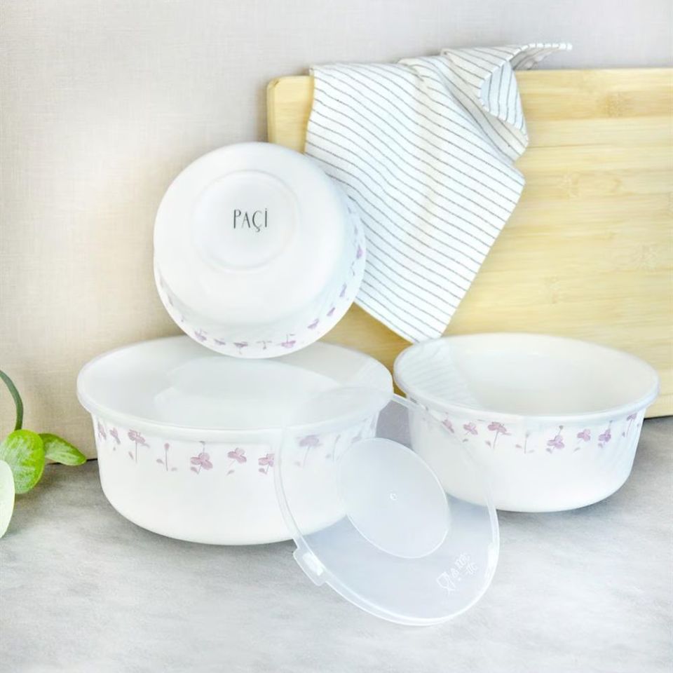 Şener Cam-401144 Paçi-Opal 3Lü Plastik Kapaklı Saklama