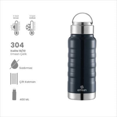Emsan Vıgor Termos Dark Blue 400 Ml