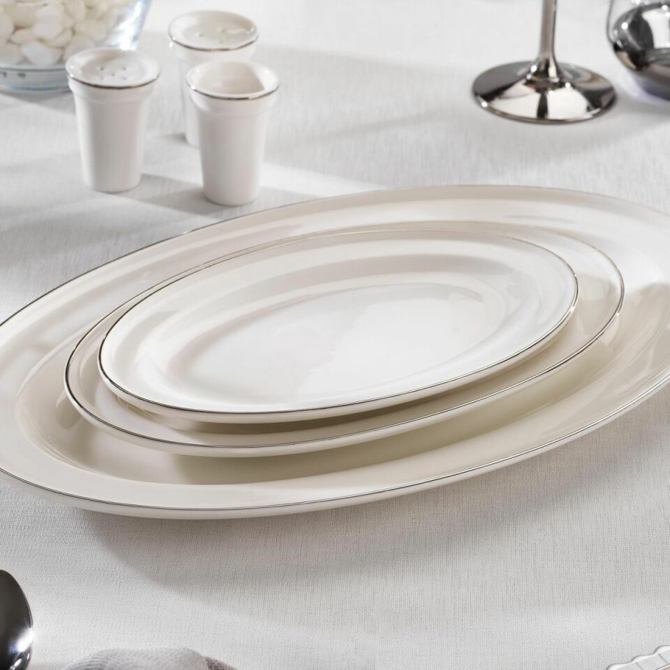 Schafer Queen Bonny Bone Yemek Takımı 60 Parça-Platin