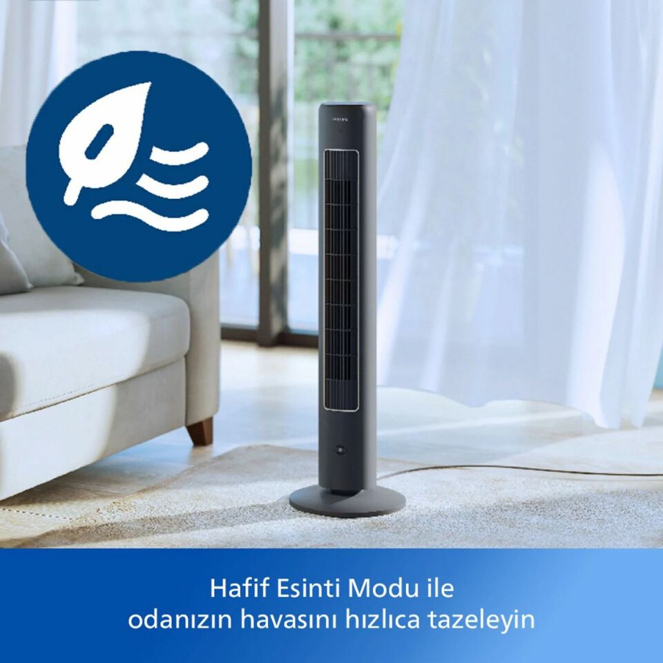 Philips 5000 Serisi CX5535/11 Siyah Kule Tipi Fanlı Vantilatör