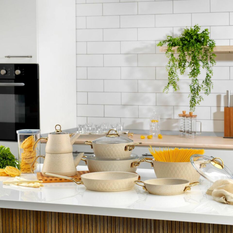 Schafer New Range Granit Çeyiz Seti 11 Parça Beyaz