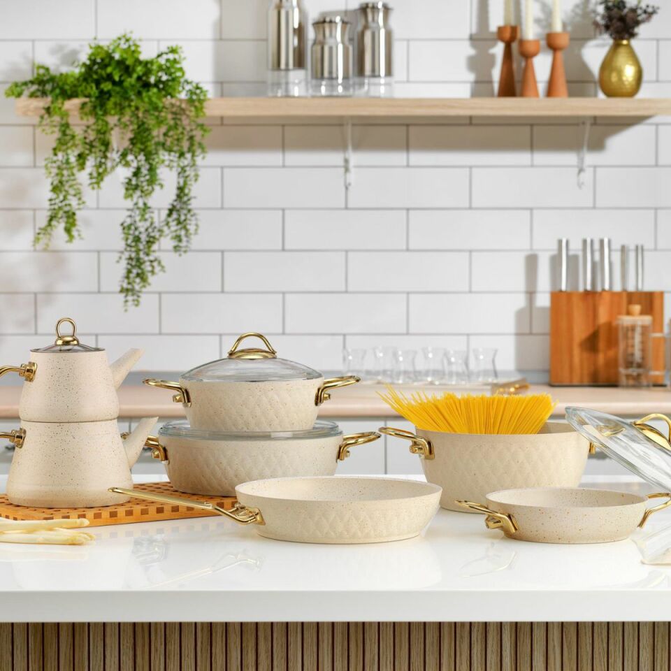 Schafer New Range Granit Çeyiz Seti 11 Parça Beyaz