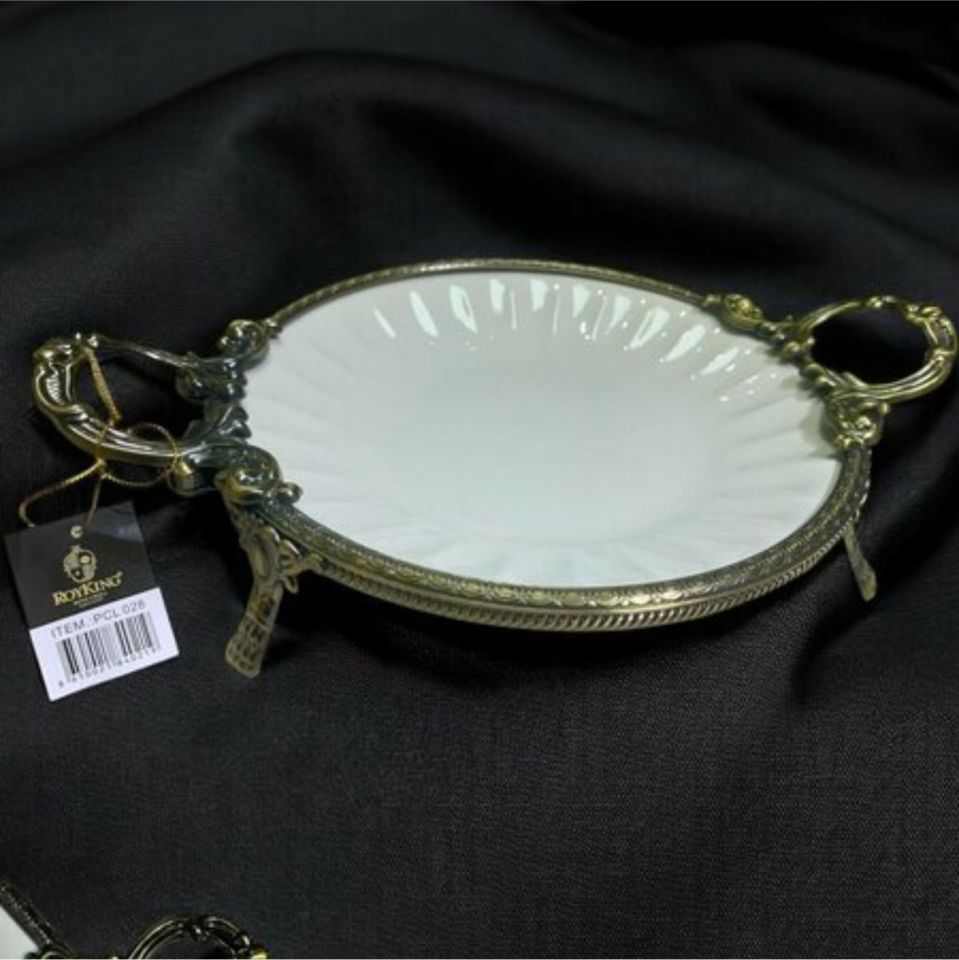 Rekabet Pcl 028 Elegance Yuvarlak  Sunum Tabak Antıque 36 Cm