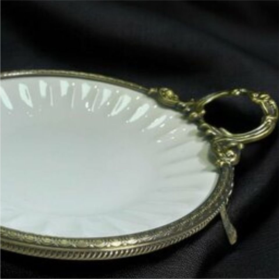 Rekabet Pcl 028 Elegance Yuvarlak  Sunum Tabak Antıque 36 Cm