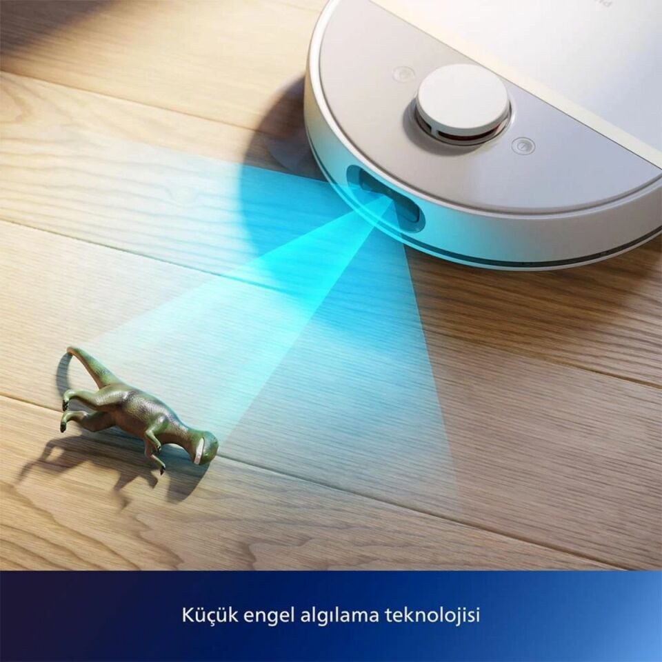 Philips HomeRun 7000 Serisi Aqua XU7100/02 Çöp İstasyonlu Beyaz Gold Akıllı Robot Süpürge