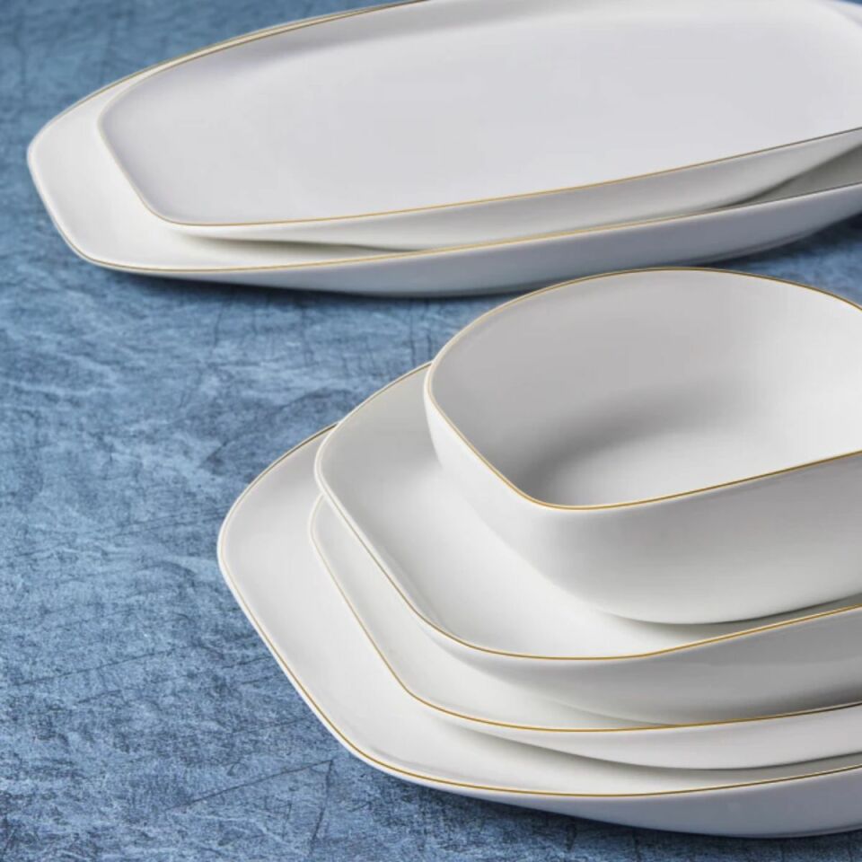 Karaca Stream Bone Plato 59 Parça 12 Kişilik Yemek Takımı Gold
