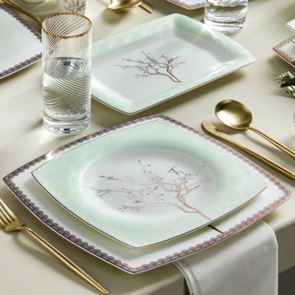 Karaca Fine Pearl Banyan 58 Parça 12 Kişilik Yemek Takımı