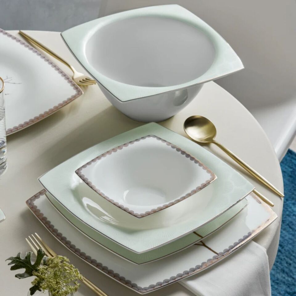 Karaca Fine Pearl Banyan 58 Parça 12 Kişilik Yemek Takımı