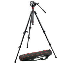 Manfrotto MVH500AH, 755CX3 Carbon Fiber Video Tripod -Çantalı