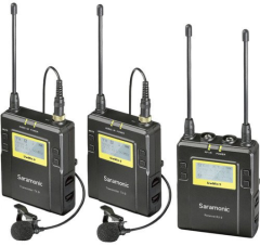 Saramonic UwMic9 RX9 + TX9 + TX9 - 1 Transmitter + 2 Receiver Wireless Lavalier Microphone
