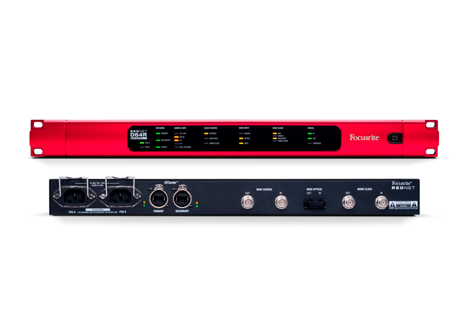 Focusrite Pro RedNet A16R - 16x16 AD/DA Dante Audio Interface