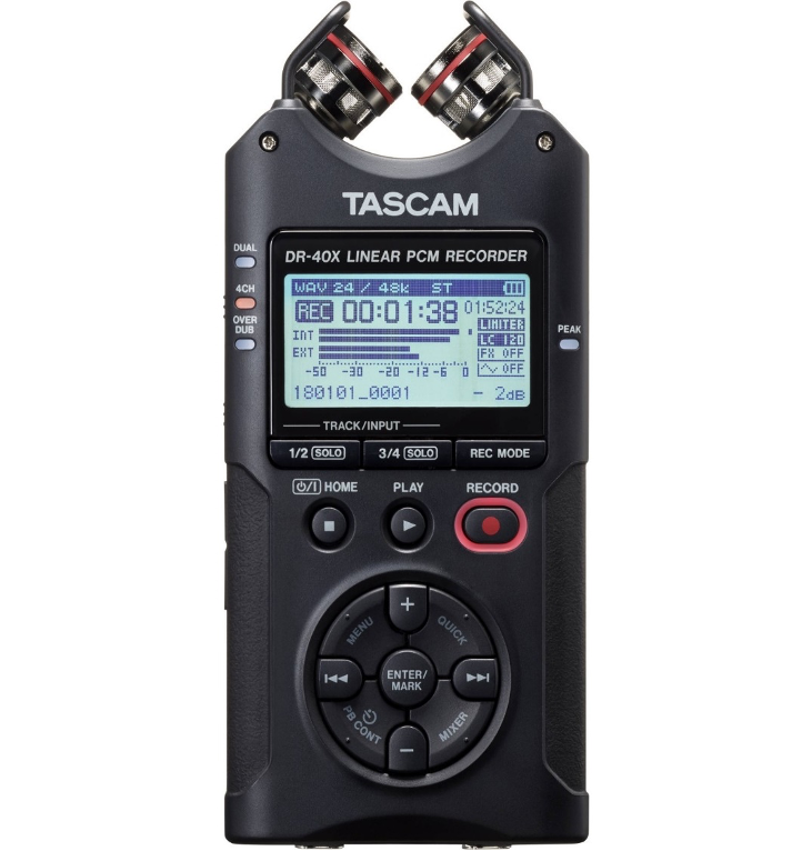 Tascam DR-40X 4-Channel Voice Recorder and USB Audio Interface