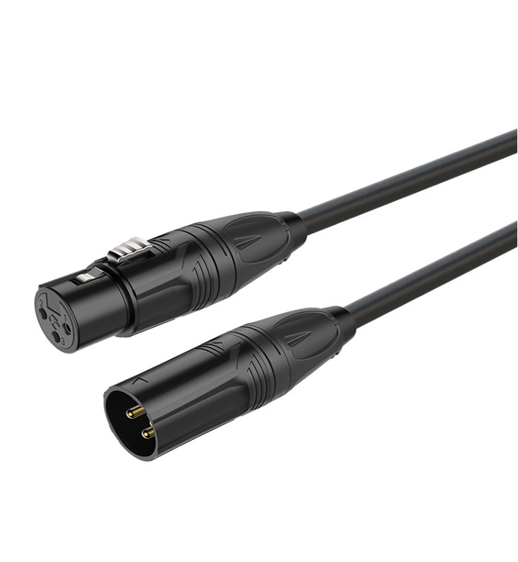 3 Pin Roxtone XLR Erkek+XLR Dişi - 5 Metre-Audio Kablosu