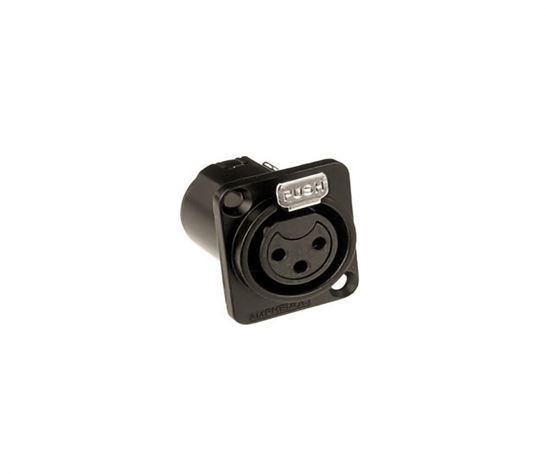 Amphenol AC3FDZB - 3 Pin XLR Female Chassis Connector