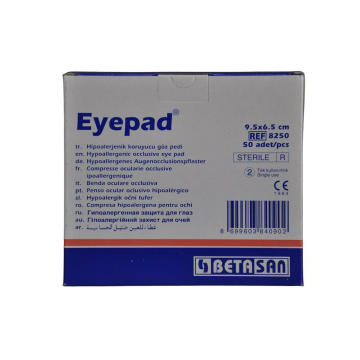 Eyepad Steril Yapışkanlı Göz Pedi 6,5 x 9,5 cm - 50 Adet