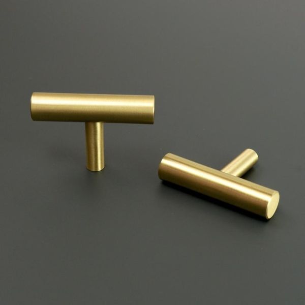 Rosa Mat Gold - Altın - Sarı Düğme Kulp 50 mm