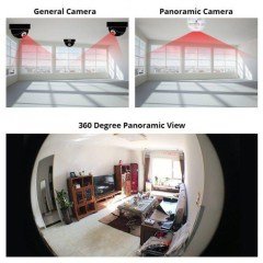 AteşTech Panoramik 360° 1080p Wifi Ampul Şeklinde Güvenlik Kamerası Balık Gözü