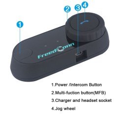 FreedConn T-COM VB Bluetooth Su Geçirmez İnterkom Motosiklet Kask Kulaklıklığı