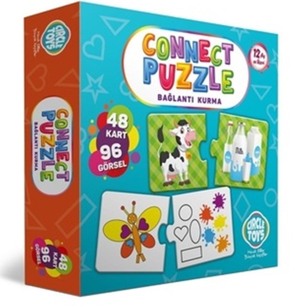 Connect Puzzle Bağlantı Kurma Eşleştirme Kartları 48 Kart