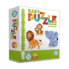 AteşTech Baby Puzzle Orman Hayvanları - 12 Hayvan - 1+ Yaş