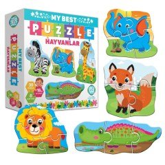 AteşTech  Baby Puzzle Hayvanlar 18 Ay+