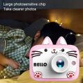 Çocuk Fotoğraf Makinesi  Sevimli Pati Kılıflı Dijital Selfie Kamera + 32gb Hafıza Kartı