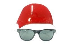 AteşTech Noel Baba Şapkası  Yılbaşı Parti Gözlüğü