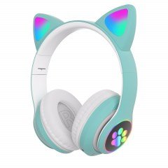 Kart Girişli Kedi Bluetooth Kulaklık Yüksek Ses Akıllı Led Kulaklık