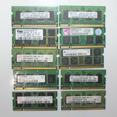 Karışık 10 Adet 1GB DDR2 PC2 Notebook Ram Bellek GJLU1579