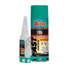 Akfix 705 Hızlı Yapıştırıcı Sprey:400 Ml Jel:100 Gr GA065