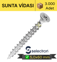 Selectron Sunta Vidası 5,0*60 Mm (3.000 adet)