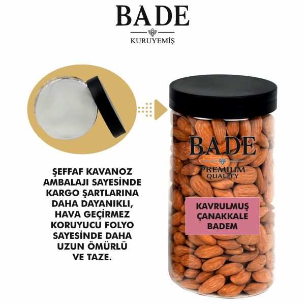 Kavrulmuş Badem Çanakkale Jumbo İri Boy 250 gr.