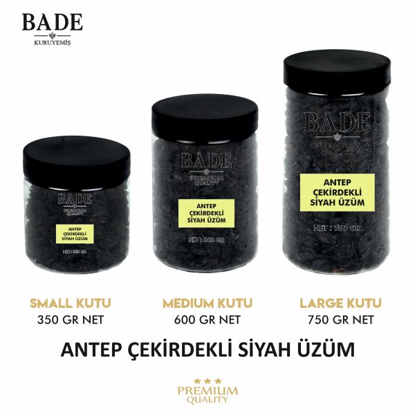 Çekirdekli Siyah Antep Üzümü İri Boy 750 gr.