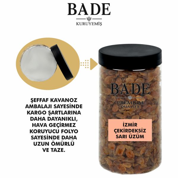 Sarı Çekirdeksiz İzmir Üzümü İri Boy 350 gr.