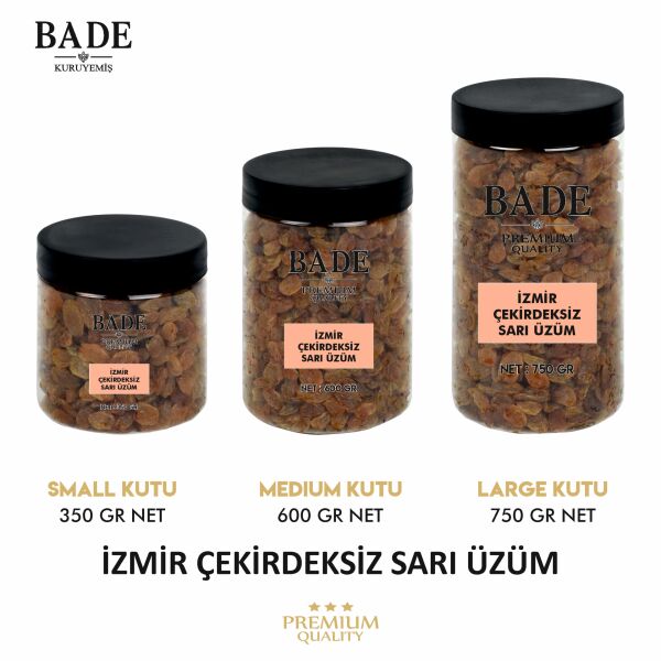 Sarı Çekirdeksiz İzmir Üzümü İri Boy 750 gr.