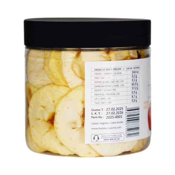 Elma Kuru Meyve Cipsi - Şekersiz Katkısız Doğal Sağlıklı Atıştırmalık 125 gr.
