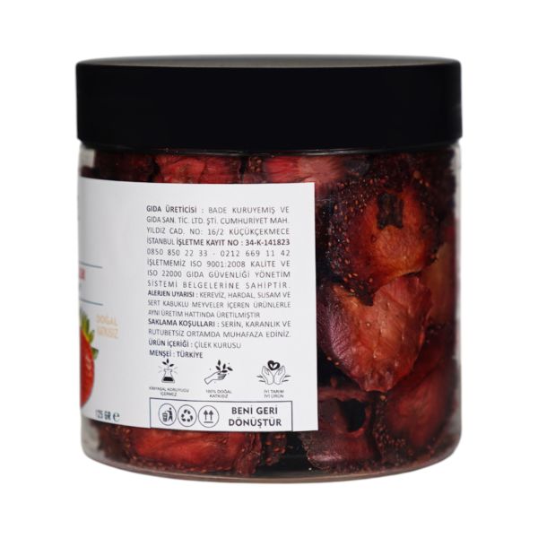 Çilek Kuru Meyve Cipsi - Şekersiz Katkısız Doğal Sağlıklı Atıştırmalık 125 gr.