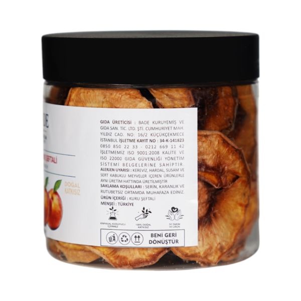 Şeftali Kuru Meyve Cipsi - Şekersiz Katkısız Doğal Sağlıklı Atıştırmalık 150 gr.