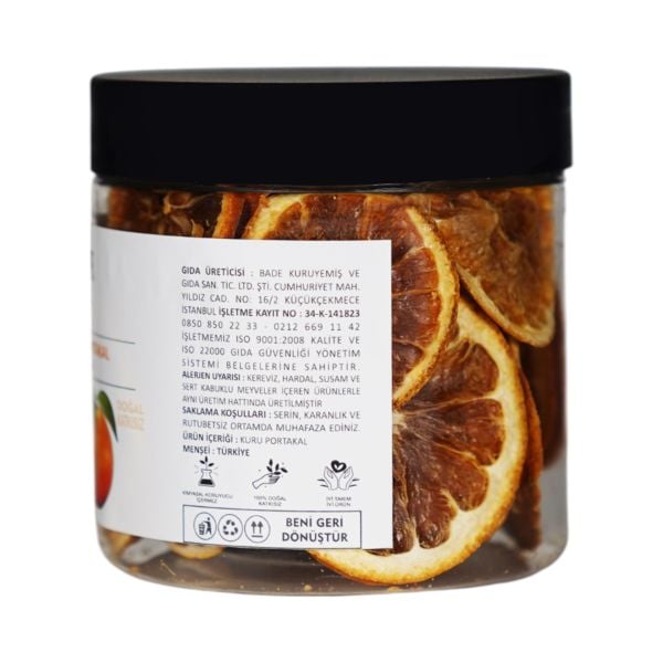 Portakal Kuru Meyve Cipsi - Şekersiz Katkısız Doğal Sağlıklı Atıştırmalık 80 gr.