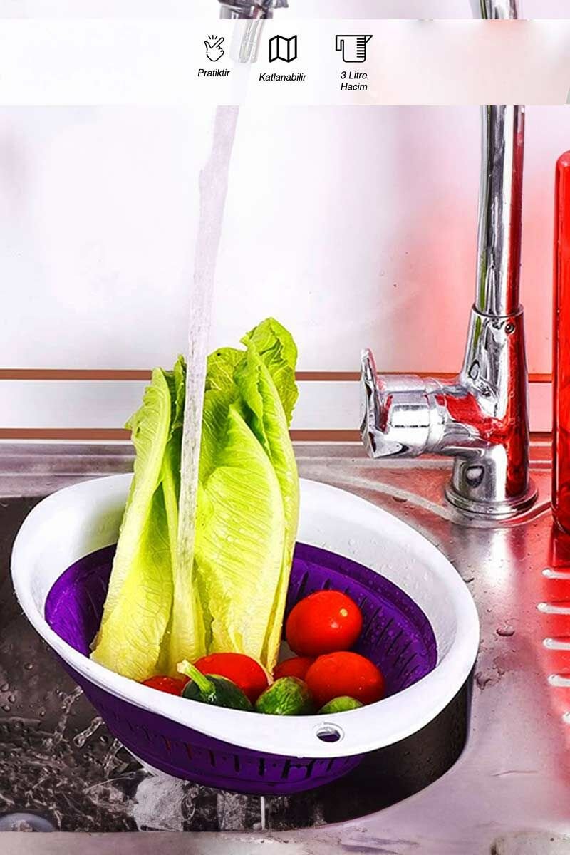 Beyaz Katlanır Süzgeç