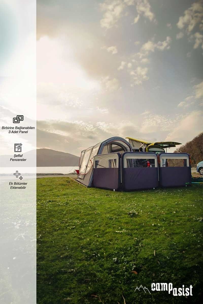 Campasist AirWind-840 Havalı Karavan Rüzgar Duvarı / Bariyer 840x140 3 Panel