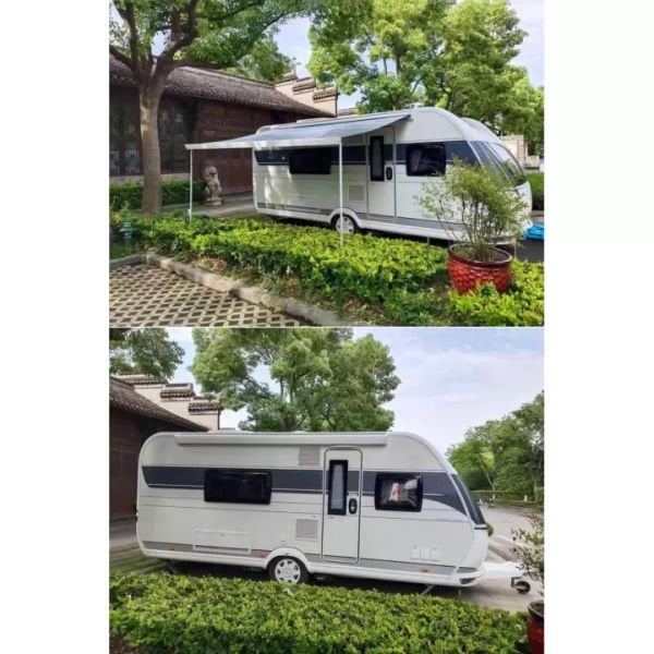 Campasist Beyaz Kasetli Duvar Tipi Karavan Tentesi 3.00 x 2.50