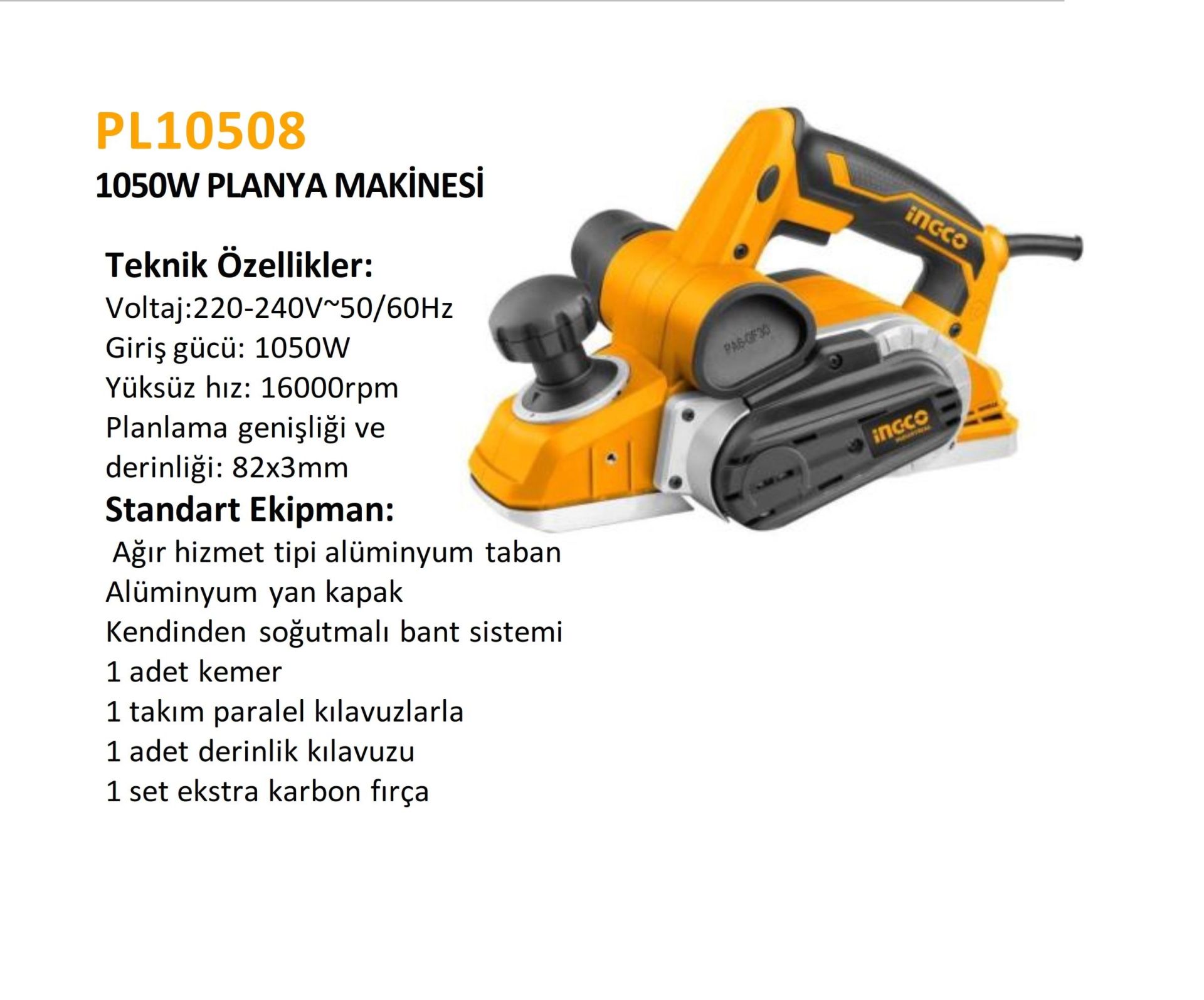 1050W PLANYA MAKİNESİ