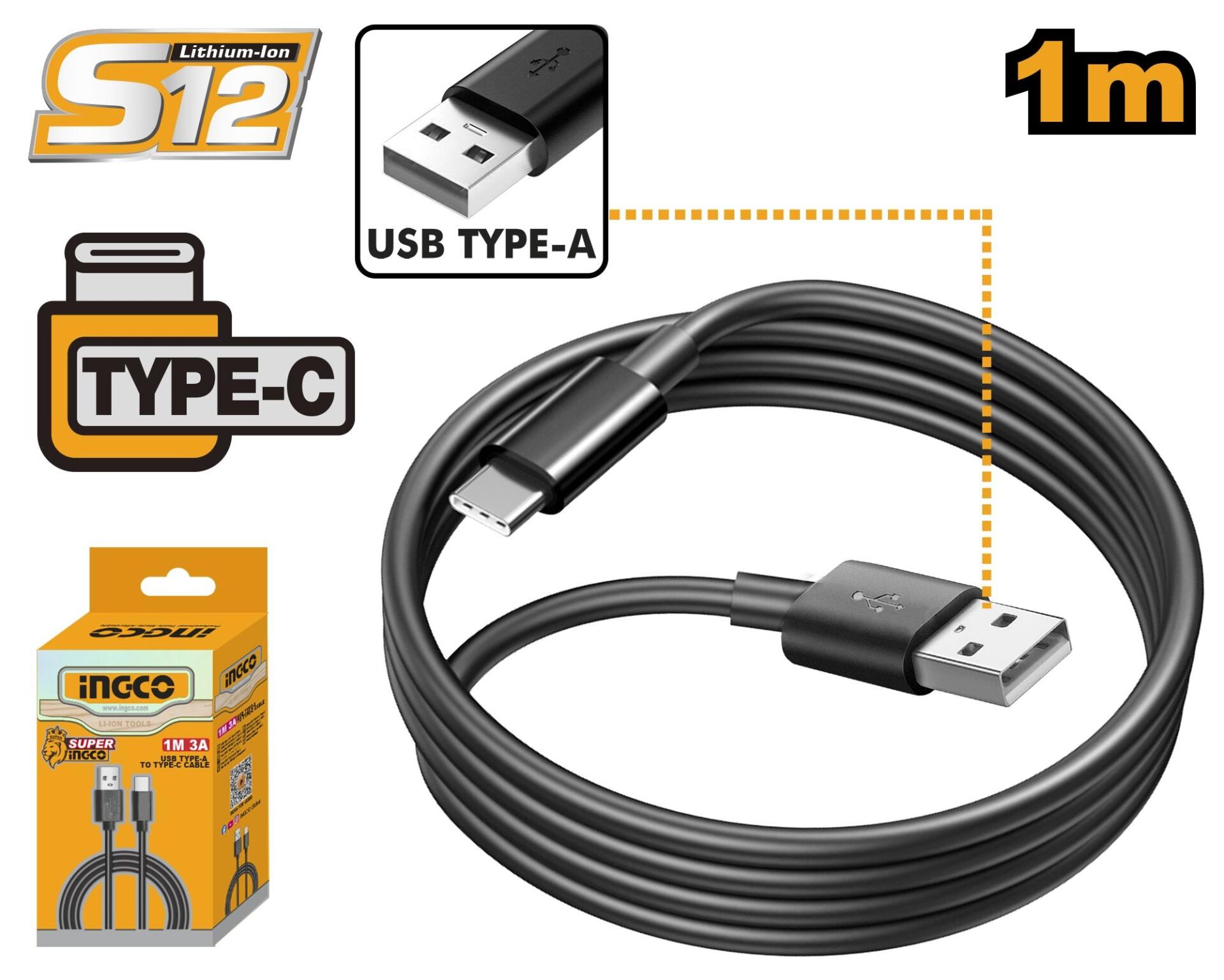 1 MT USB Type-A TO Type-C KABLO