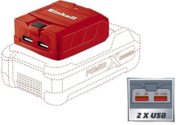 18V Lİ-ON PİL UYUMLU 2 Lİ USB ÇEVİRİCİ