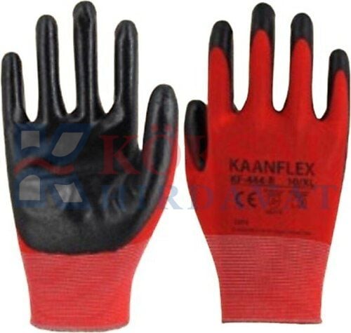 KaanFlex KF-444-R Polyester Örme Nitril İş Eldiveni