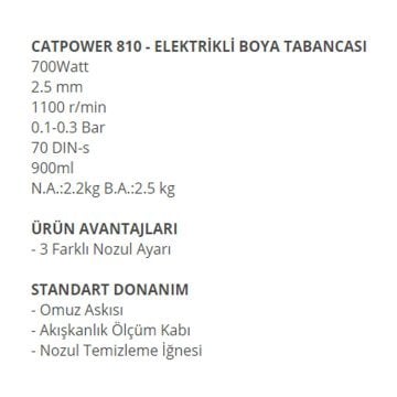 Catpower 810 Elektrikli Boya Tabancası